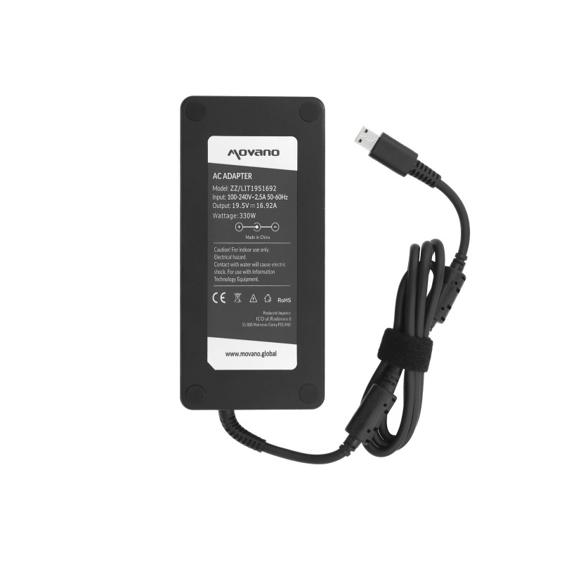 Zasilacz Movano 19.5V 16.92a (USB) 330W do MSI | PartsPC.pl