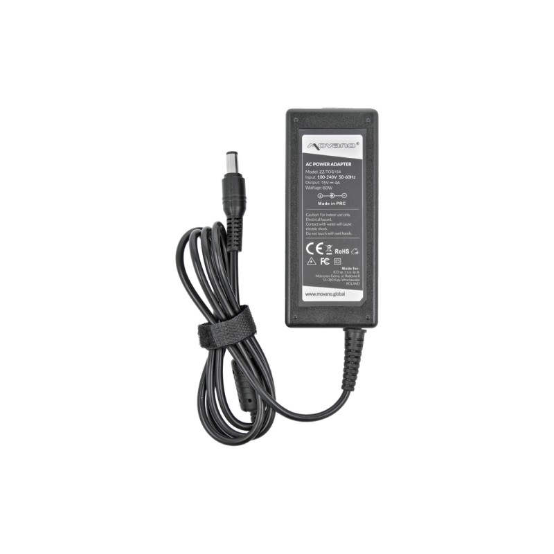 Zasilacz Movano 15v 4a (6.3x3.0) 60W do Toshiba | PartsPC.pl