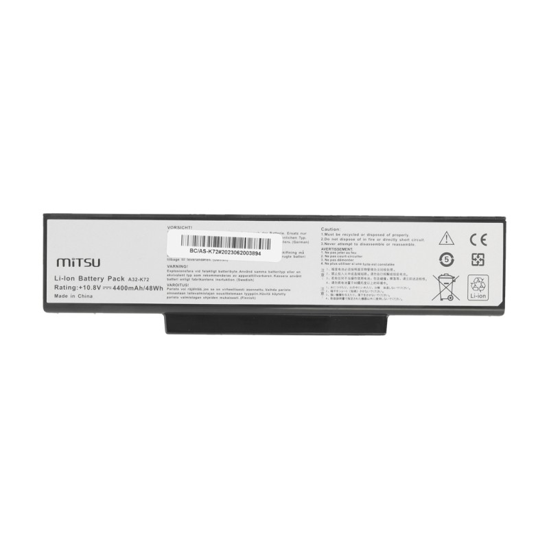 Bateria Mitsu do Asus K72, K73, N73, X77 | PartsPC.pl