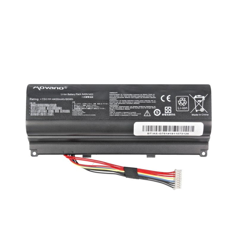 Bateria Movano do Asus G751, GFX71 - Notebooki akcesoria | PartsPC.pl