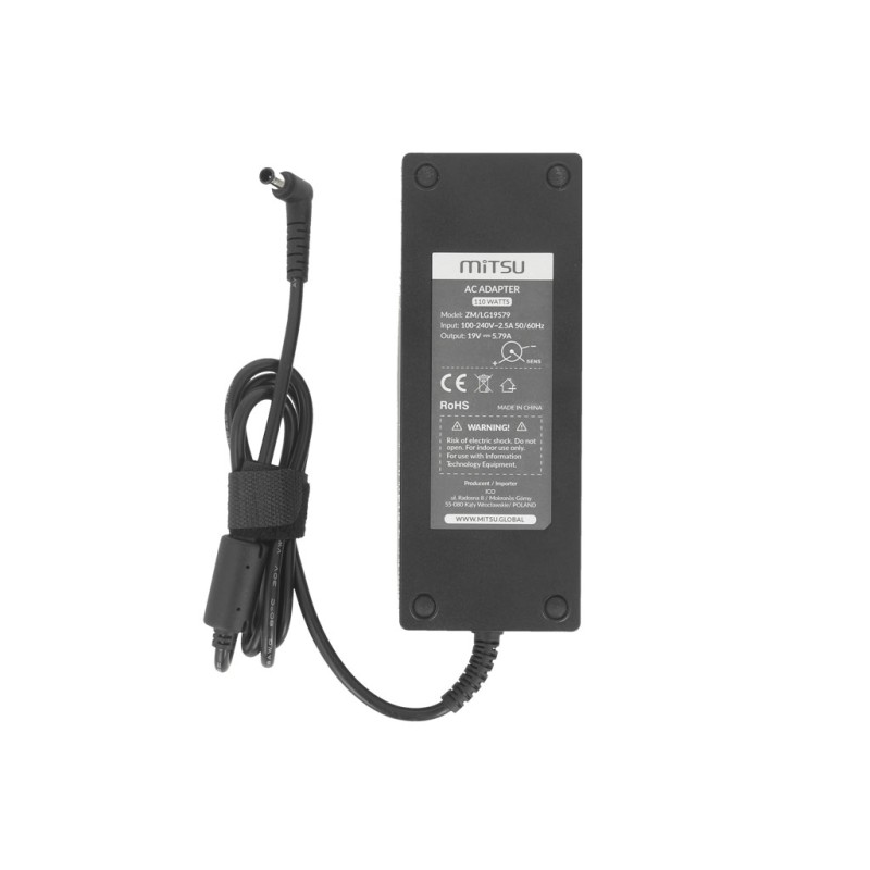 Zasilacz Mitsu 19v 5.79a (6.5.0x4.4 pin) 110W do LG | PartsPC.pl