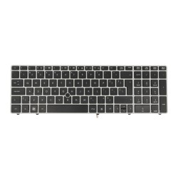 Klawiatura laptopa do HP EliteBook 8560P, 8570P srebrna... | PartsPC.pl