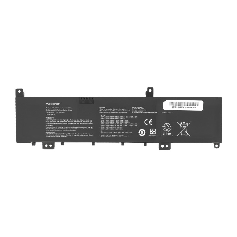 Bateria Movano do Asus N580VN, N580VD, NX580V, X580V | PartsPC.pl