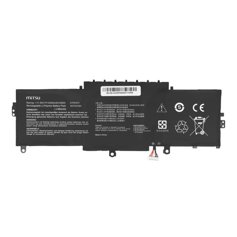 Bateria Mitsu do Asus Zenbook UX433FA, UX433FL, UX433FN | PartsPC.pl