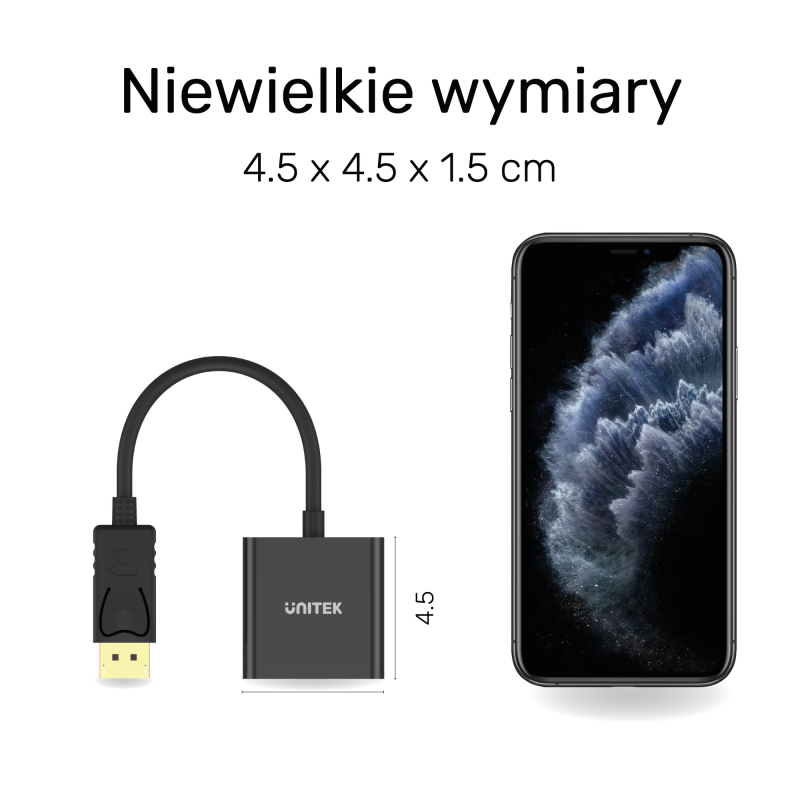 Unitek Adapter DisplayPort na VGA FullHD | PartsPC.pl