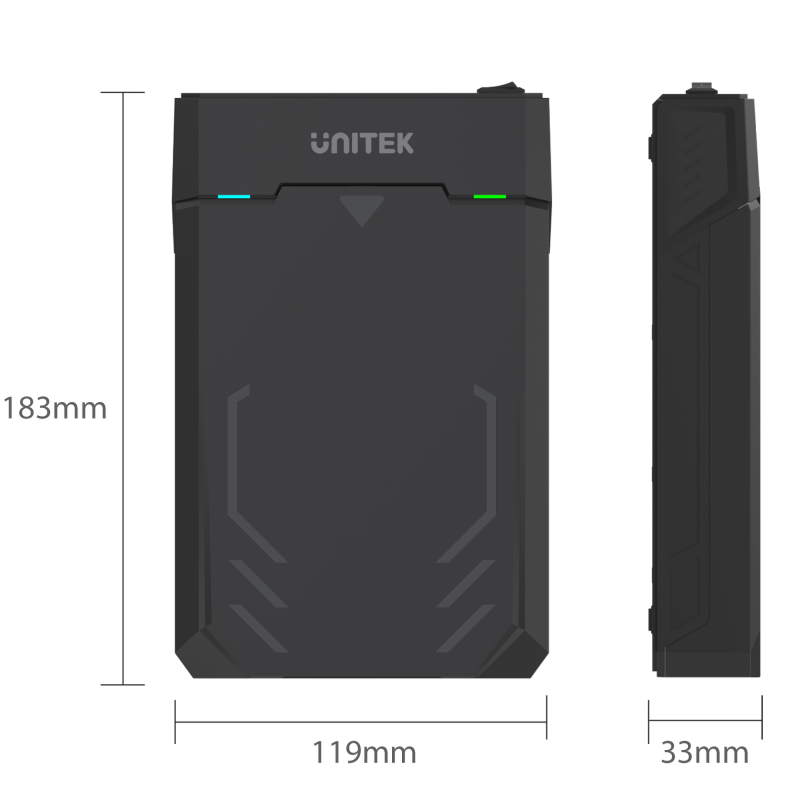 Unitek Obudowa USB 3.1 do HDD 2,5'', 3,5'' SATA UASP | PartsPC.pl