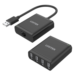 Unitek Y-2516 przedłużacz USB 2.0 po skrętce 4xUSB | PartsPC.pl