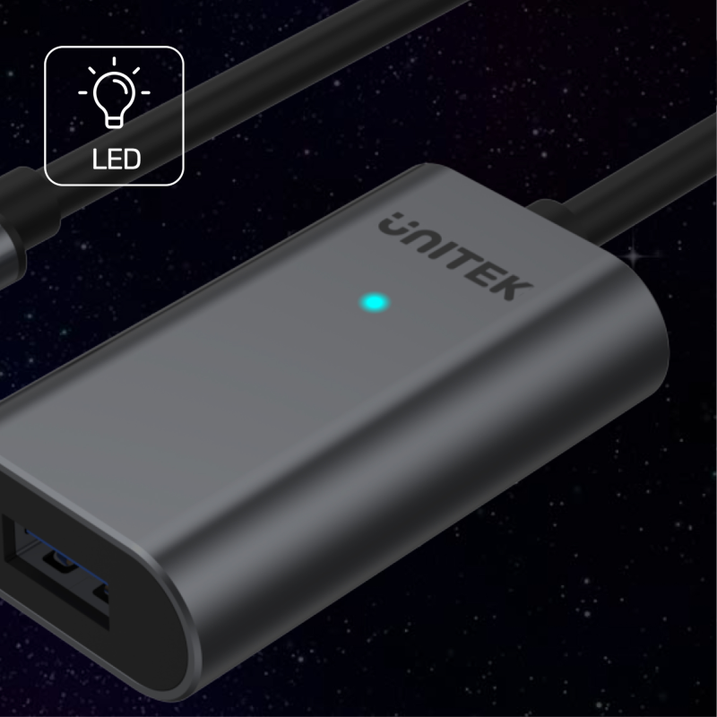 Unitek U304A wzmacniacz sygnału USB-C na USB(A) 5M | PartsPC.pl