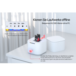 Unitek Stacja klonująca 2x M.2 PCIe/NVMe 10 Gbps | PartsPC.pl