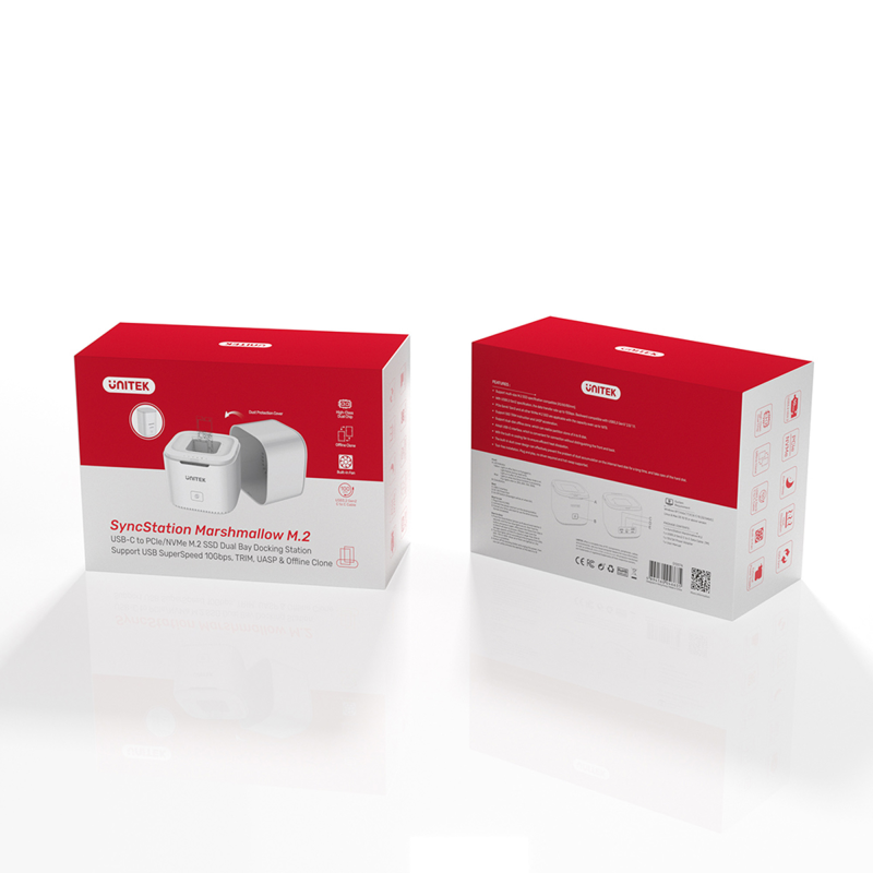 Unitek Stacja klonująca 2x M.2 PCIe/NVMe 10 Gbps | PartsPC.pl