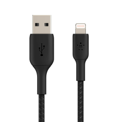Belkin Kabel USB-A na Lightning w oplocie, 1m, czarny | PartsPC.pl
