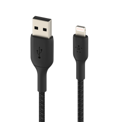 Belkin Kabel USB-A na Lightning, w oplocie, 3 m, czarny | PartsPC.pl