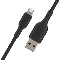 Belkin Kabel USB-A na Lightning, w oplocie, 3 m, czarny | PartsPC.pl