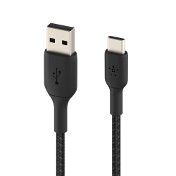 Belkin Kabel USB-A na USB-C, w oplocie, 1m, czarny | PartsPC.pl