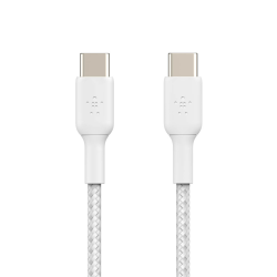 Belkin Kabel w oplocie USB-C na USB-C 60W, 1 m, biały | PartsPC.pl