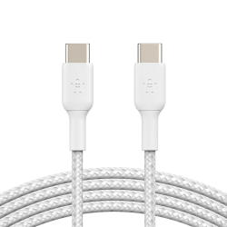 Belkin Kabel w oplocie USB-C na USB-C 60W, 1 m, biały | PartsPC.pl