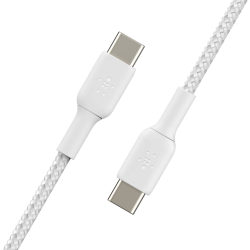 Belkin Kabel w oplocie USB-C na USB-C 60W, 1 m, biały | PartsPC.pl