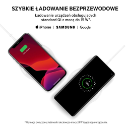 Belkin Ładowarka bezprzewodowa indukcyjna 10 W, biała | PartsPC.pl
