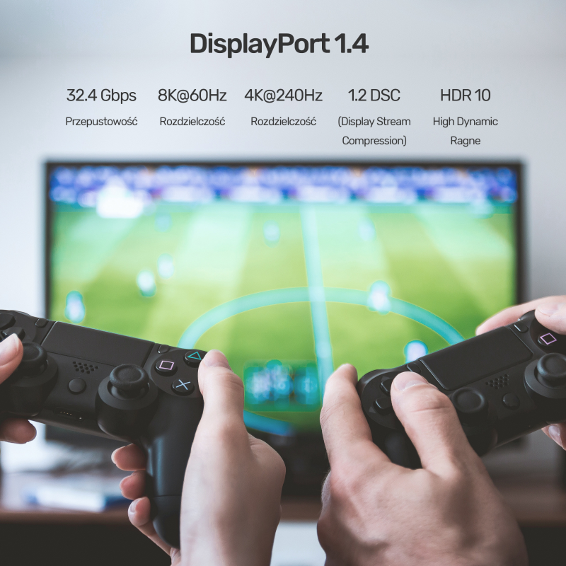 Unitek kabel optyczny DisplayPort 1.4 AOC 8K 5m | PartsPC.pl