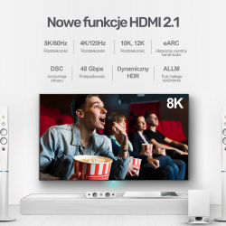 Unitek przewód HDMI 2.1 8K, UHD, 2M - C138W | PartsPC.pl