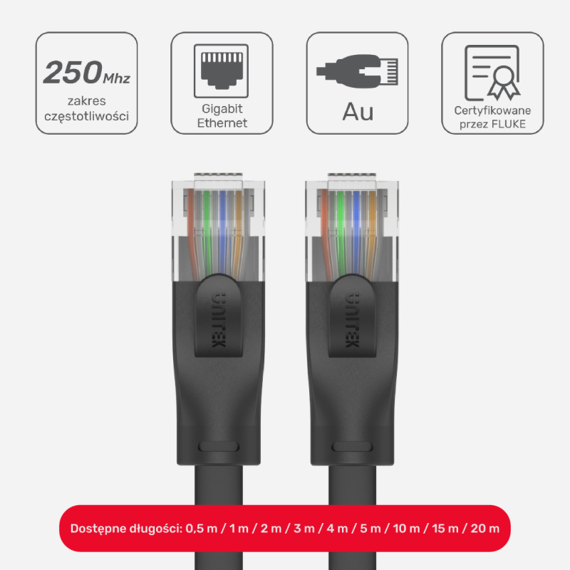 Unitek kabel Ethernet RJ-45 LAN, patchcord cat.6 UTP... | PartsPC.pl