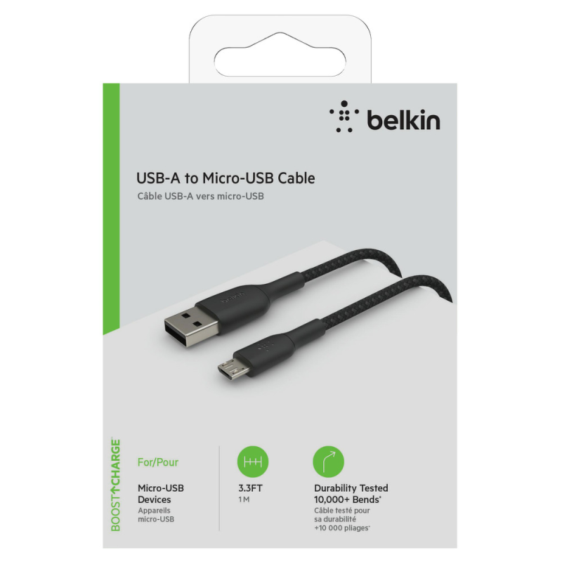 Belkin BoostCharge Kabel USB-A na micro-USB, 1m, czarny | PartsPC.pl