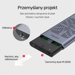 Unitek Stacja klonująca 2x M.2 PCIe/NVMe 20 Gbps | PartsPC.pl