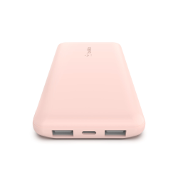 Belkin Powerbank 10 000 mAh, 2x USB-A, USB-C 15W, różowy | PartsPC.pl