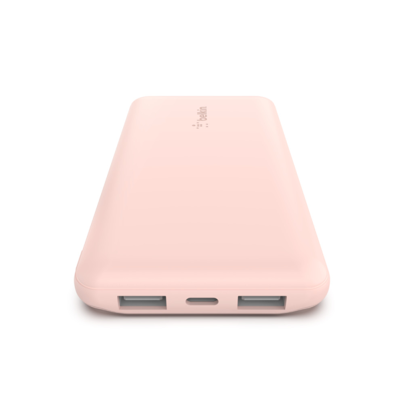Belkin Powerbank 10 000 mAh, 2x USB-A, USB-C 15W, różowy | PartsPC.pl