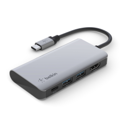 Belkin Hub USB-C, 2xUSB-A, HDMI 4K, USB-C PD 100W | PartsPC.pl