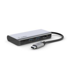 Belkin Hub USB-C, 2xUSB-A, HDMI 4K, USB-C PD 100W | PartsPC.pl