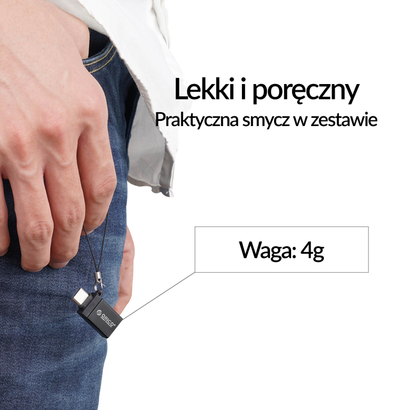 Orico Adapter USB-C na USB-A 3.1 alu zawieszka | PartsPC.pl