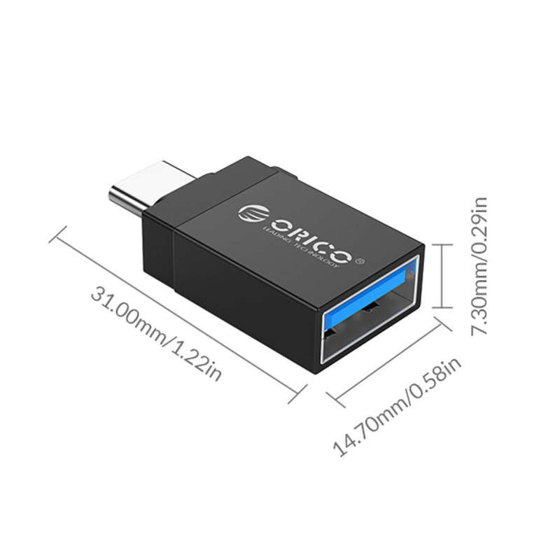 Orico Adapter USB-C na USB-A 3.1 alu zawieszka | PartsPC.pl