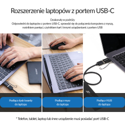 Orico Adapter USB-C na USB-A 3.1 alu zawieszka | PartsPC.pl