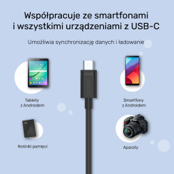 Unitek przewód USB 3.1 typ A - typ C M-M 1.5 m | PartsPC.pl