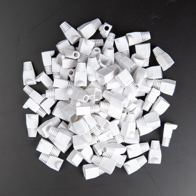 Unitek Osłona wtyku RJ45, 6 mm, 100 szt. biała | PartsPC.pl