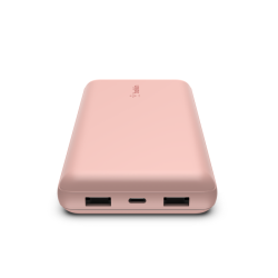 Belkin Powerbank 20 000 mAh, 2x USB-A, USB-C 15W, różowy | PartsPC.pl