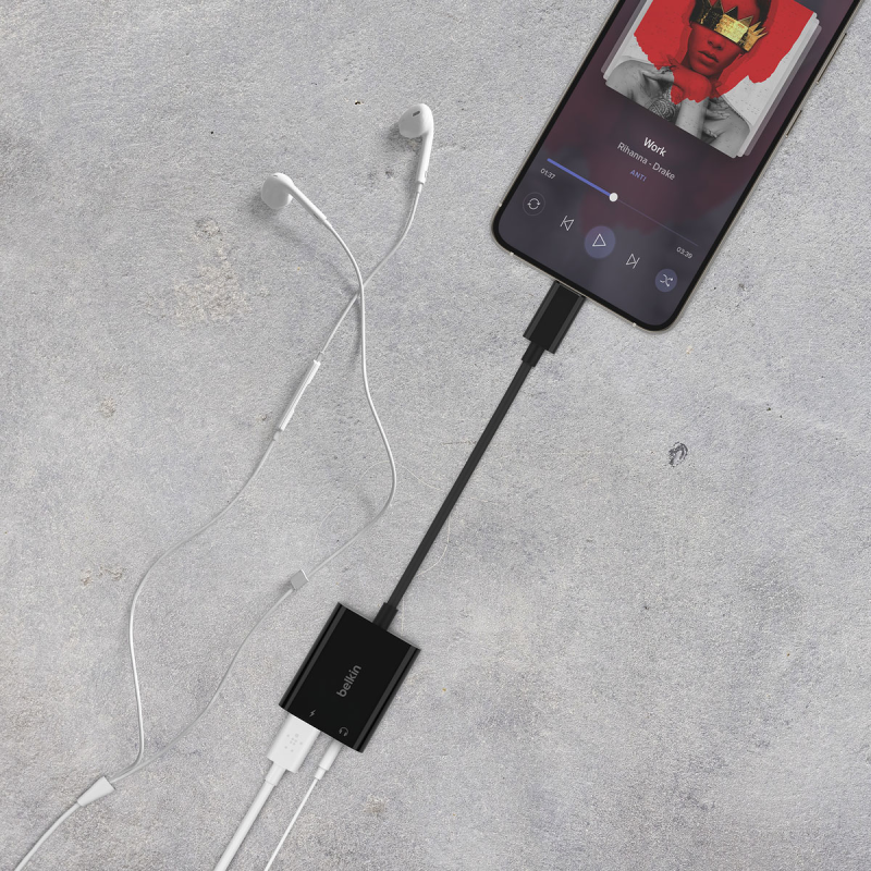 Belkin RockStar Adapter USB-C na Jack 3.5 mm, USB-C 60W... | PartsPC.pl