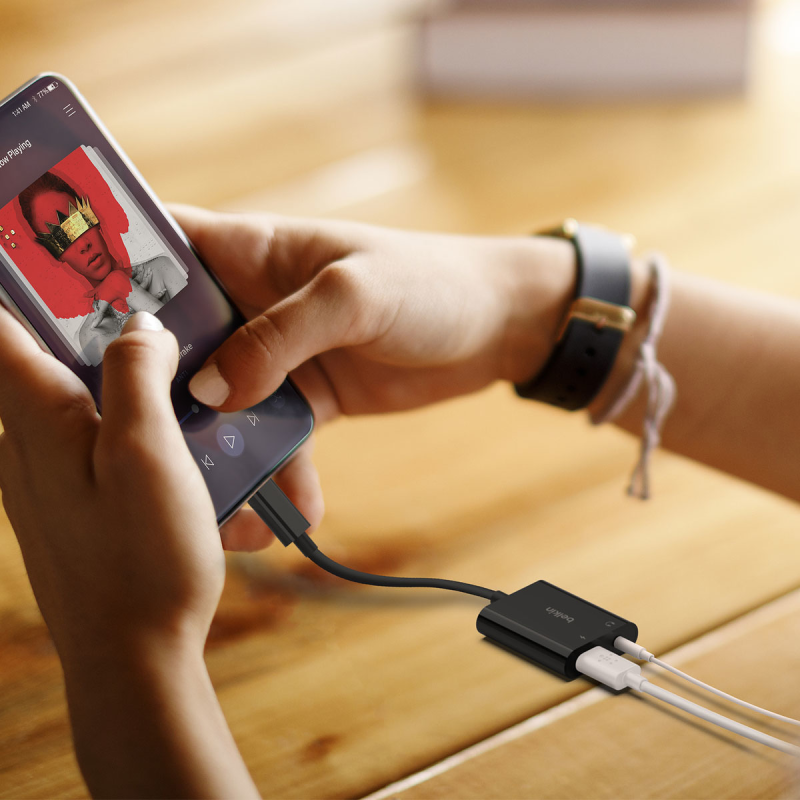 Belkin RockStar Adapter USB-C na Jack 3.5 mm, USB-C 60W... | PartsPC.pl