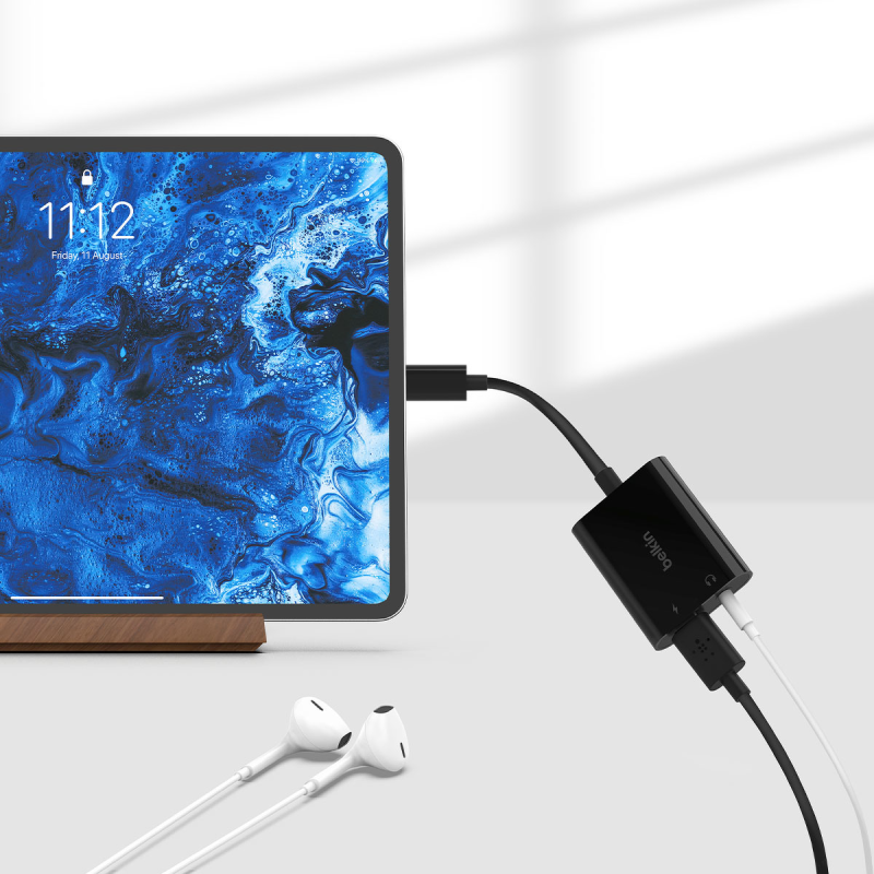 Belkin RockStar Adapter USB-C na Jack 3.5 mm, USB-C 60W... | PartsPC.pl