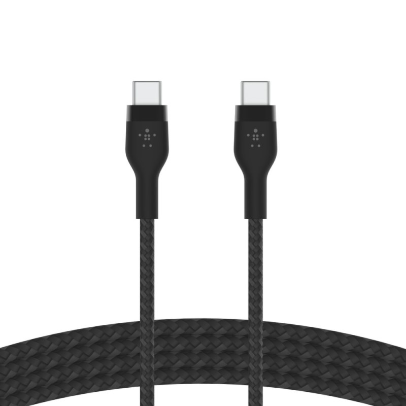 Belkin Kabel USB-C na USB-C, w oplocie, 1m, czarny | PartsPC.pl
