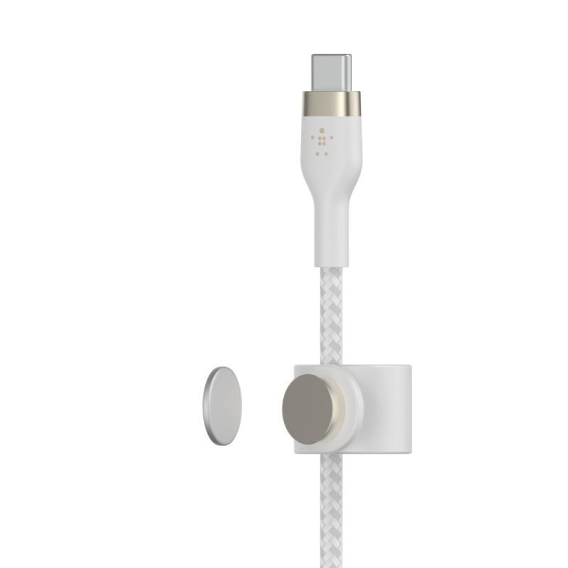 Belkin Kabel USB-C na USB-C, w oplocie, 1m, biały | PartsPC.pl