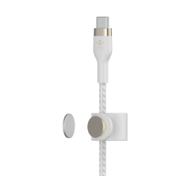 Belkin Kabel USB-C na USB-C, w oplocie, 3m, biały | PartsPC.pl
