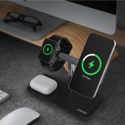 Unitek Ładowarka magnetyczna 3w1 iPhone 15W | PartsPC.pl