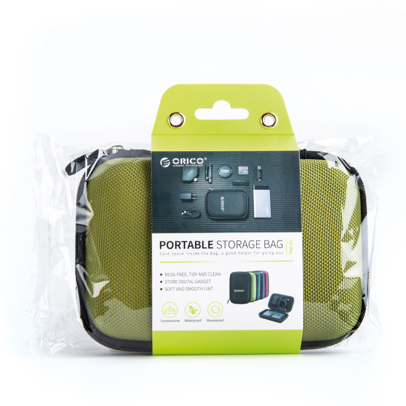 Orico Etui na dysk zewnętrzny, zielone | PartsPC.pl