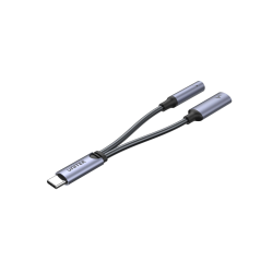 Unitek Adapter USB-C na minijack 3,5mm i USB-C 60W | PartsPC.pl