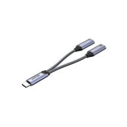 Unitek Adapter USB-C na 2 x port USB-C audio i 18W | PartsPC.pl