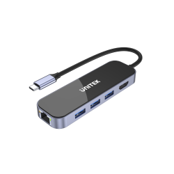 Unitek Hub USB-C 3.1 RJ-45 3xUSB-A HDMI 4K PD100W | PartsPC.pl