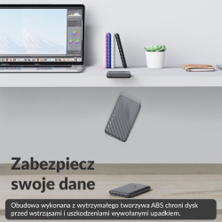 Orico Obudowa dysku 2,5'' USB-C 3.1 6Gbps czarna | PartsPC.pl