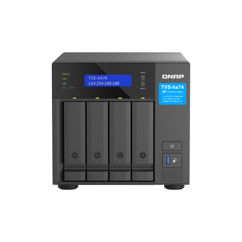 QNAP TVS-h474-PT-8G | 4-zatokowy serwer NAS, Intel... | PartsPC.pl